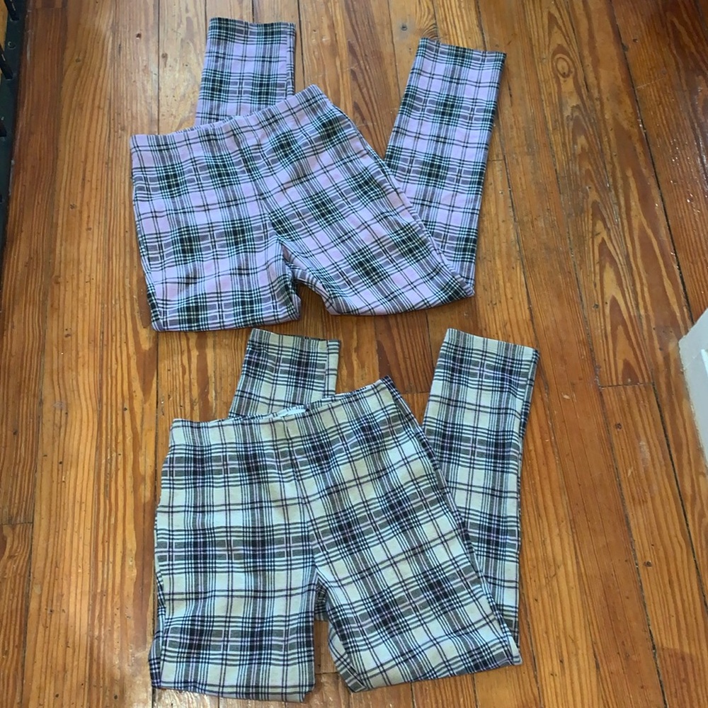 Hollister Plaid Pull on Pants Bundle